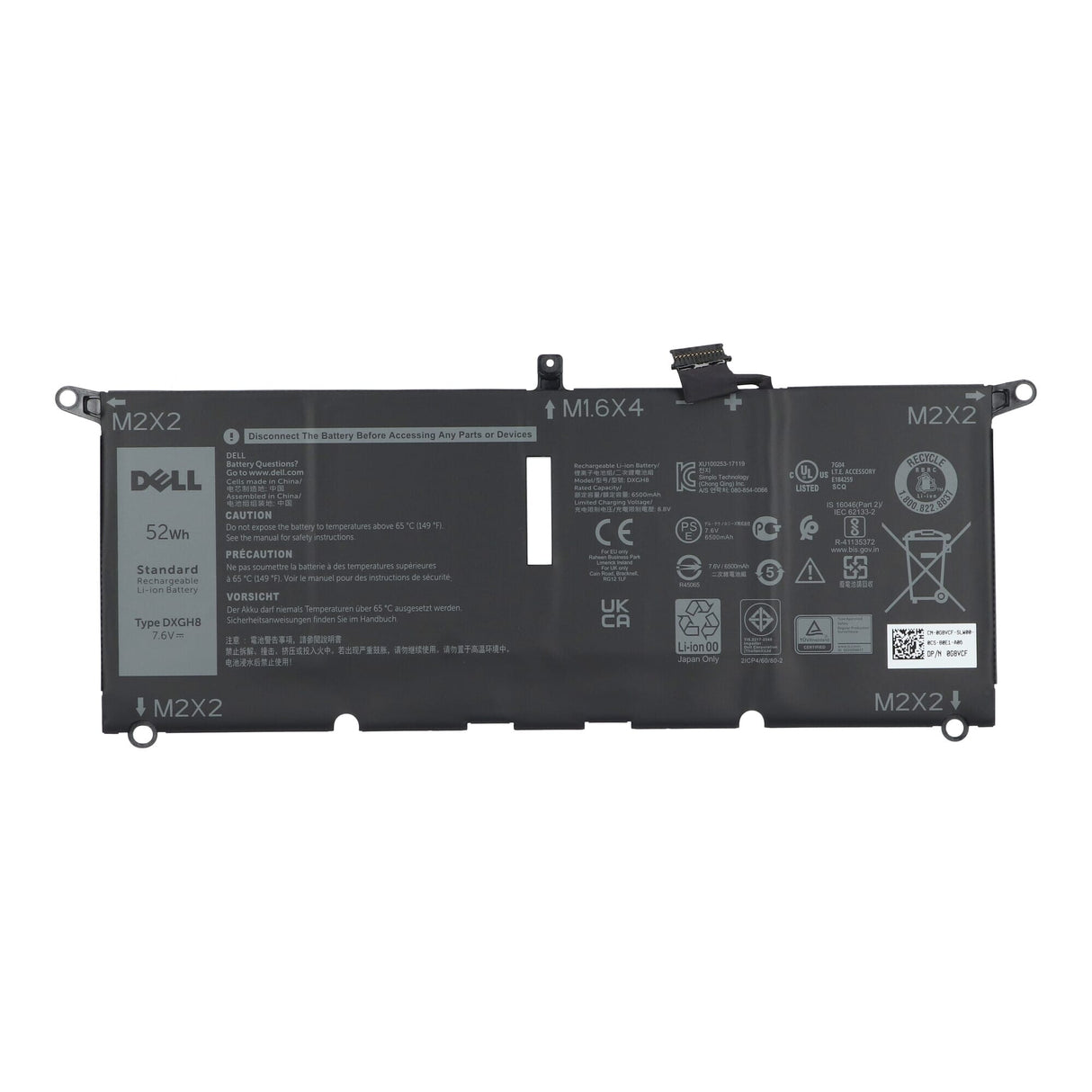 Batterie d'ordinateur portable Dell 6500 mAh