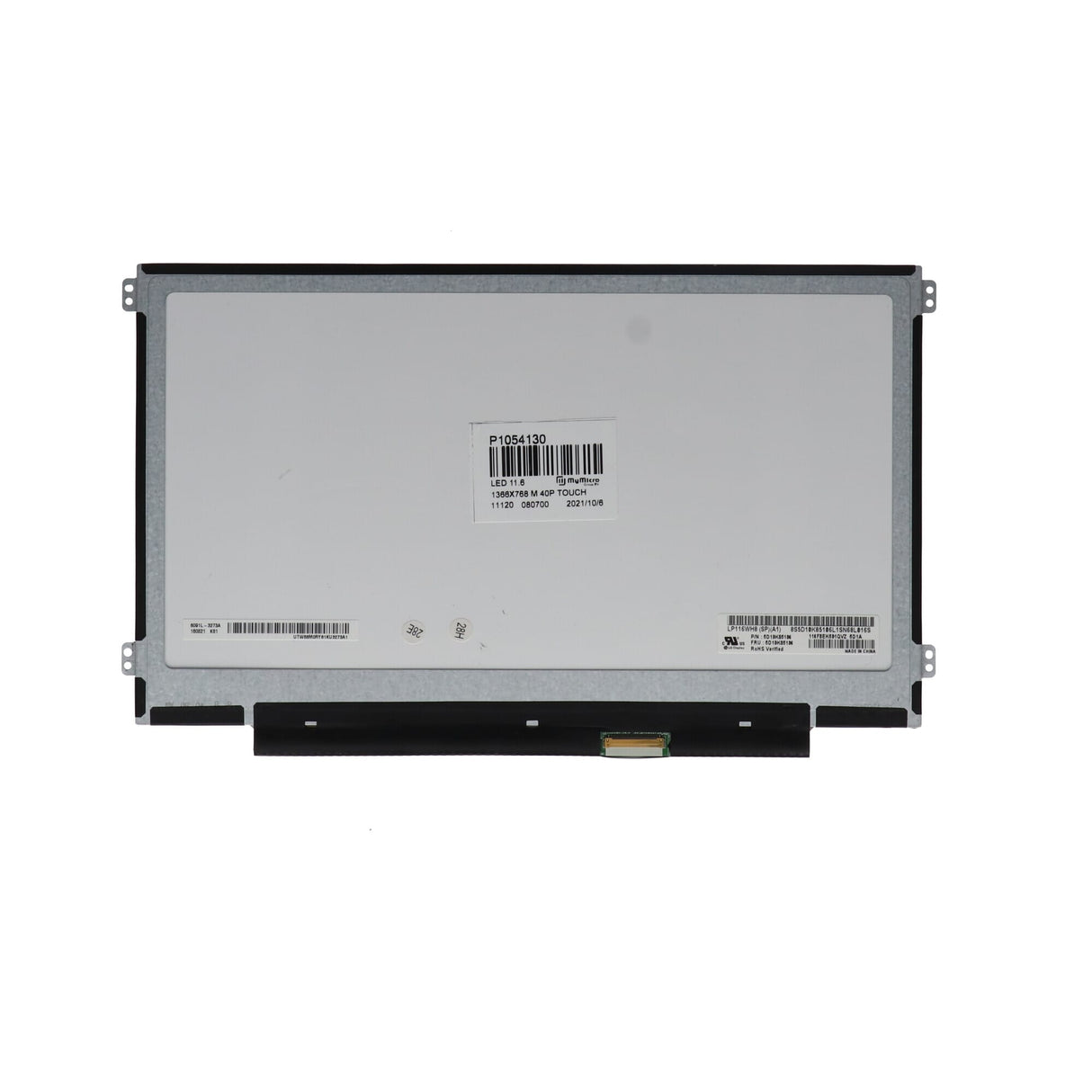 Écran LCD 11,6 pouces 1366x768 mat 40pin EDP 20mm, tactile