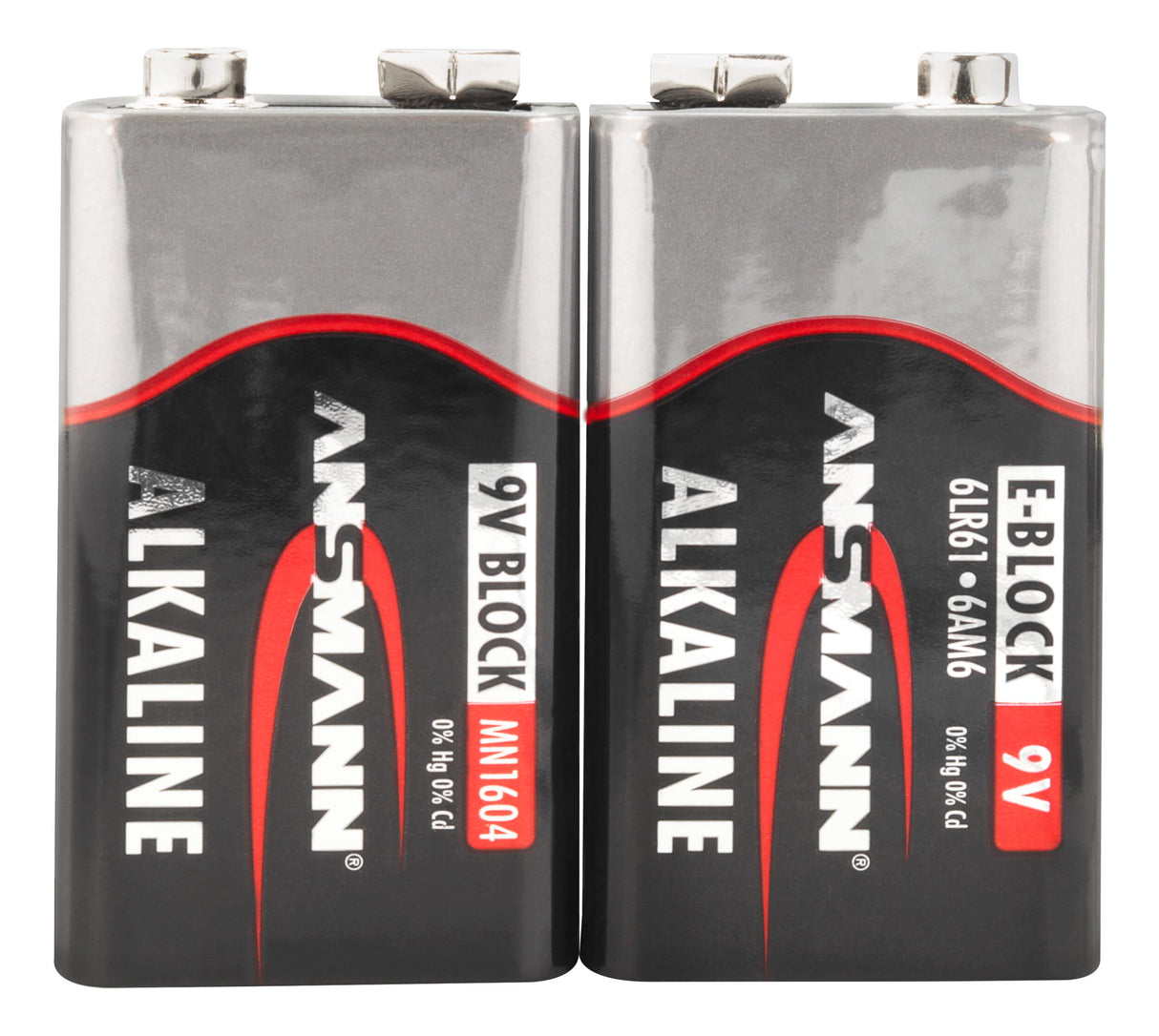 Batterie alcaline Ansmann 9 Volt E Bloc 6LR61 2 PCS. rétrécissement