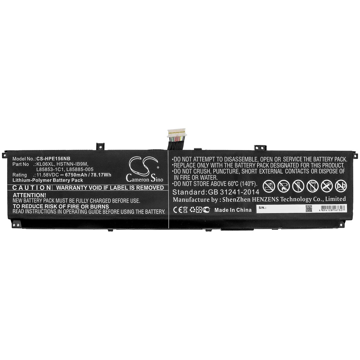 Batterie d'ordinateur portable 6750 mah