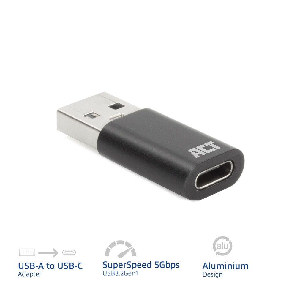 Adaptateur Act USB-A mâle vers USB-C femelle