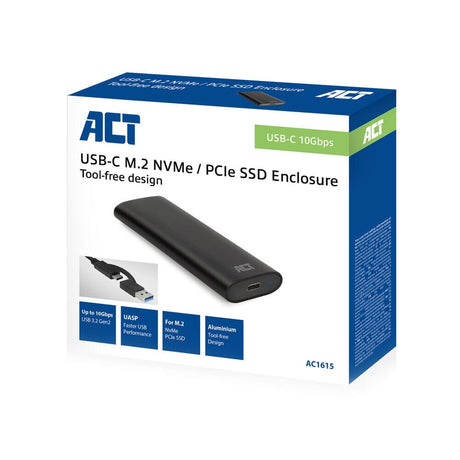 Boîtier ssd Act usb-c m.2 nvme pcie, sans outil