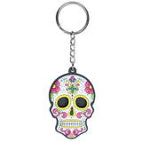 Porte-clés pvc crâne mexicain Dia de los muertos