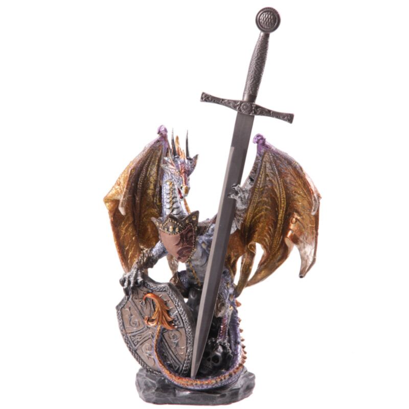 Dragon bouclier de feu de légendes sombres
