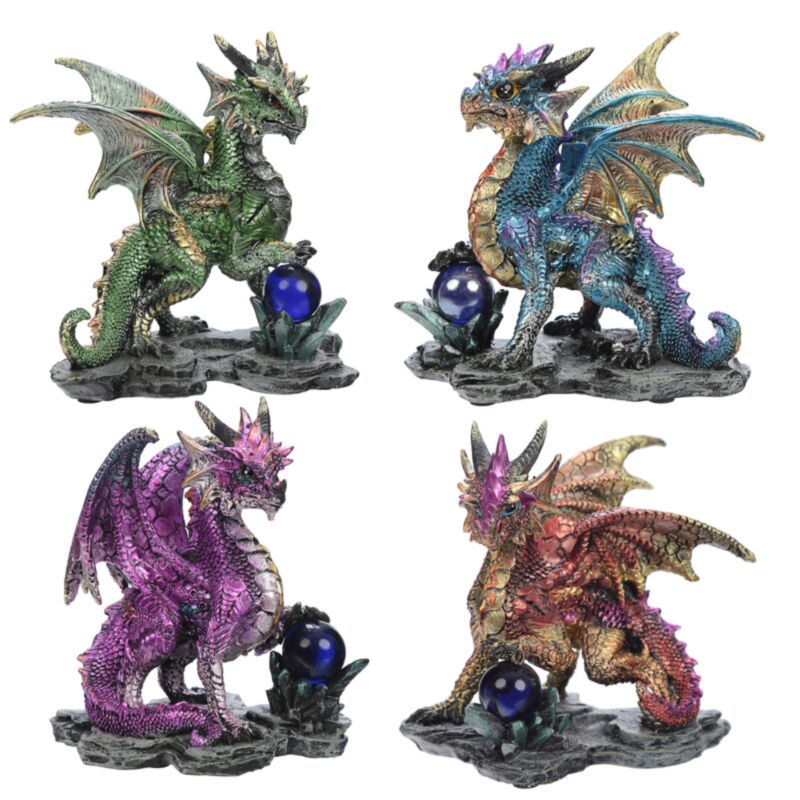 Dragon de cauchemar enchanté - Diseuse de bonne aventure en cristal de roche