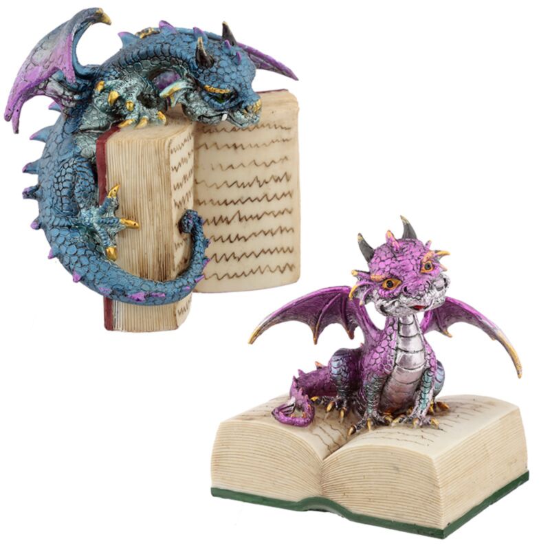 Dragon d'éléments avec livre