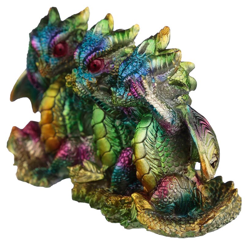 Dragon arc-en-ciel métallique entendre voir silencieux