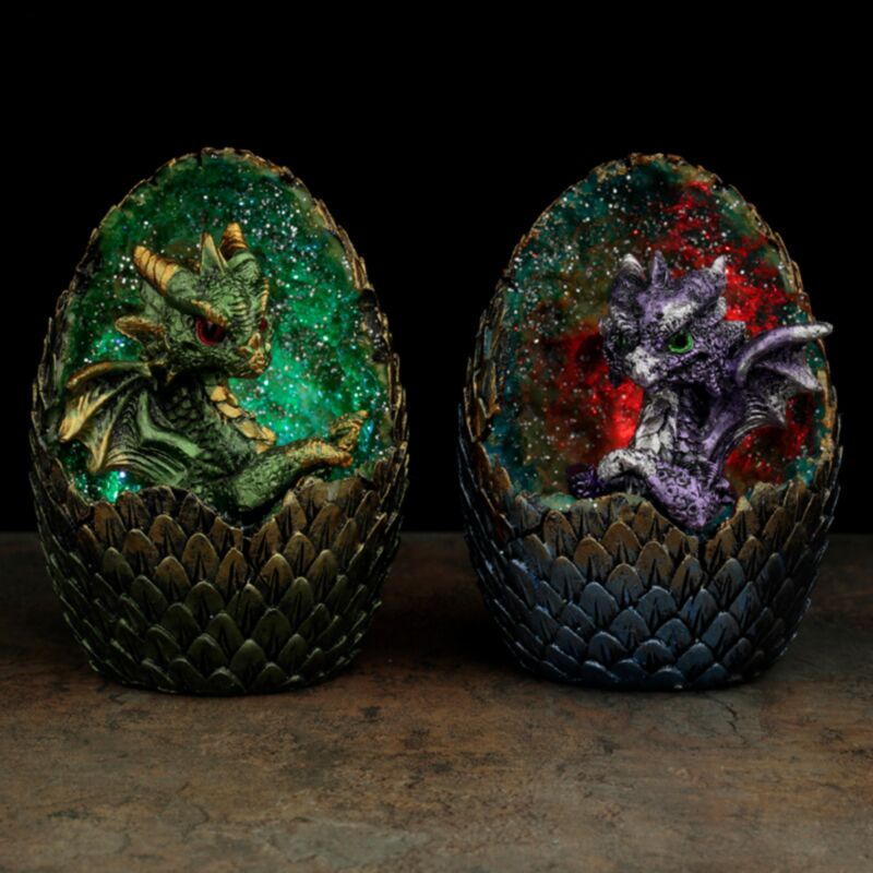 Oeuf en cristal LED bébé dragon Elements