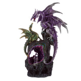 Dragon de cristal d'améthyste de légendes sombres