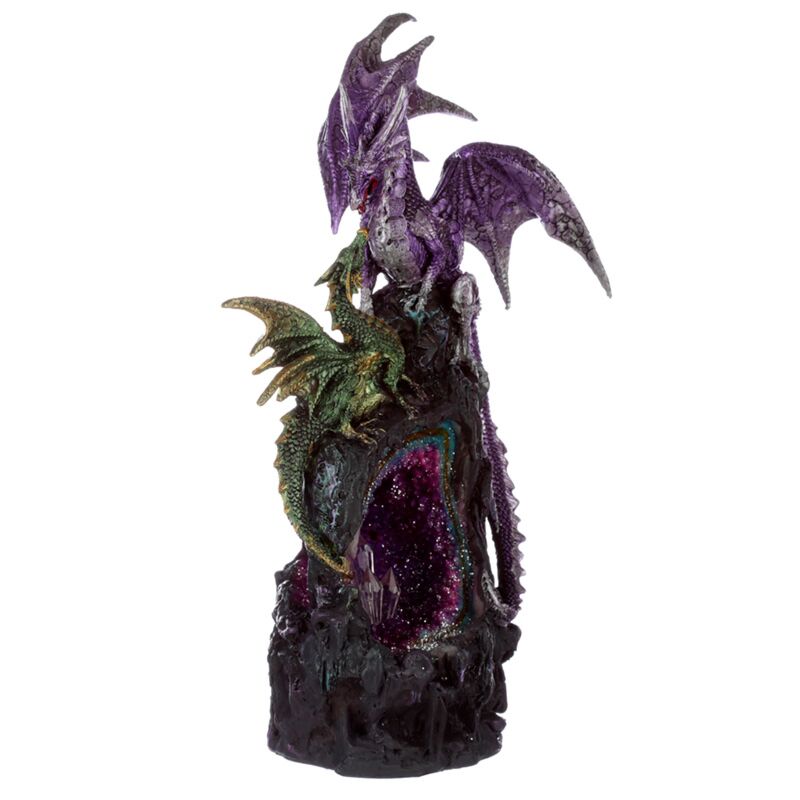 Dragon de cristal d'améthyste de légendes sombres