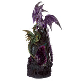Dragon de cristal d'améthyste de légendes sombres