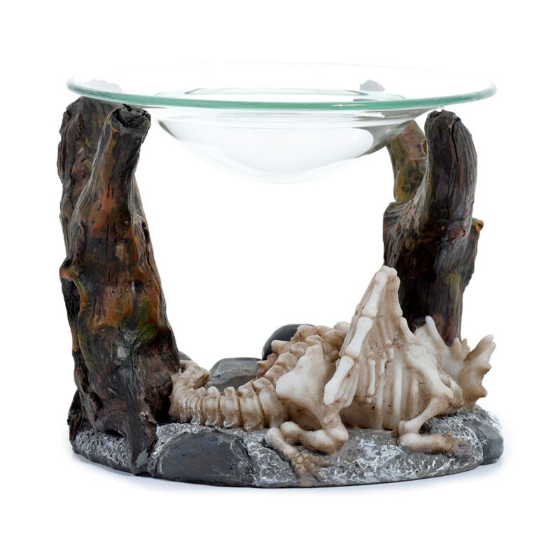 Brûleur de parfum à l'huile et à la cire, ombres des ténèbres, os endormis, squelette de dragon