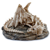 Porte-bougie à thé squelette de dragon, ombres des ténèbres, os endormis
