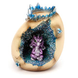 Porte-bougie chauffe-plat en forme d'œuf en cristal, bébé dragon, Elements