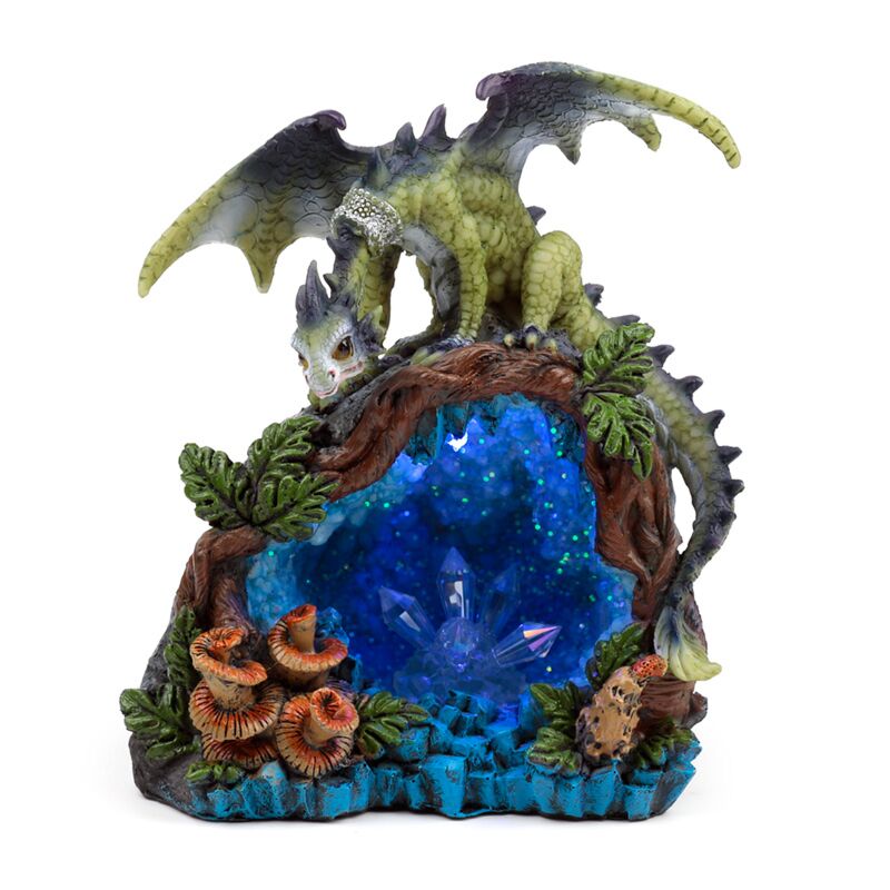 Fais de beaux rêves bébé dragon led grotte de cristal de forêt