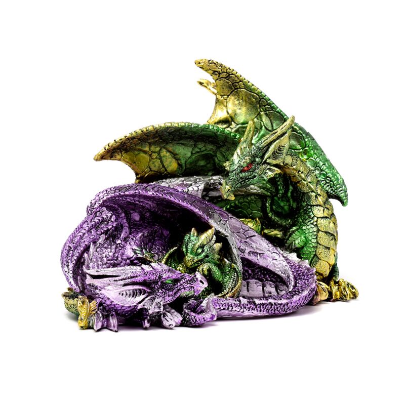 Famille de dragons de cauchemar enchanté