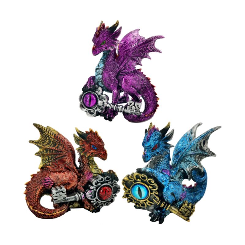 Ensemble de 3 clés de légendes sombres du dragon de puissance