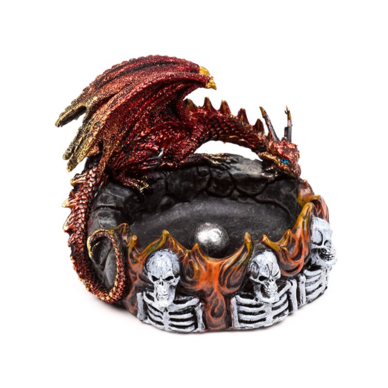 Porte-encens dragon de feu anneau de légendes sombres