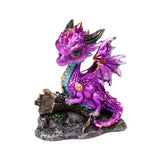 Éléments mignon bébé dragon de forêt améthyste