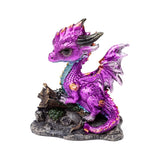 Éléments mignon bébé dragon de forêt améthyste