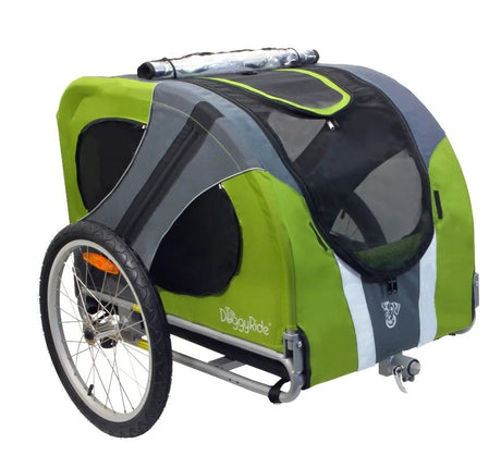 Remorque à vélo Abi doggyride roman20 chariot pour chien vert (avec jeu de ceintures)