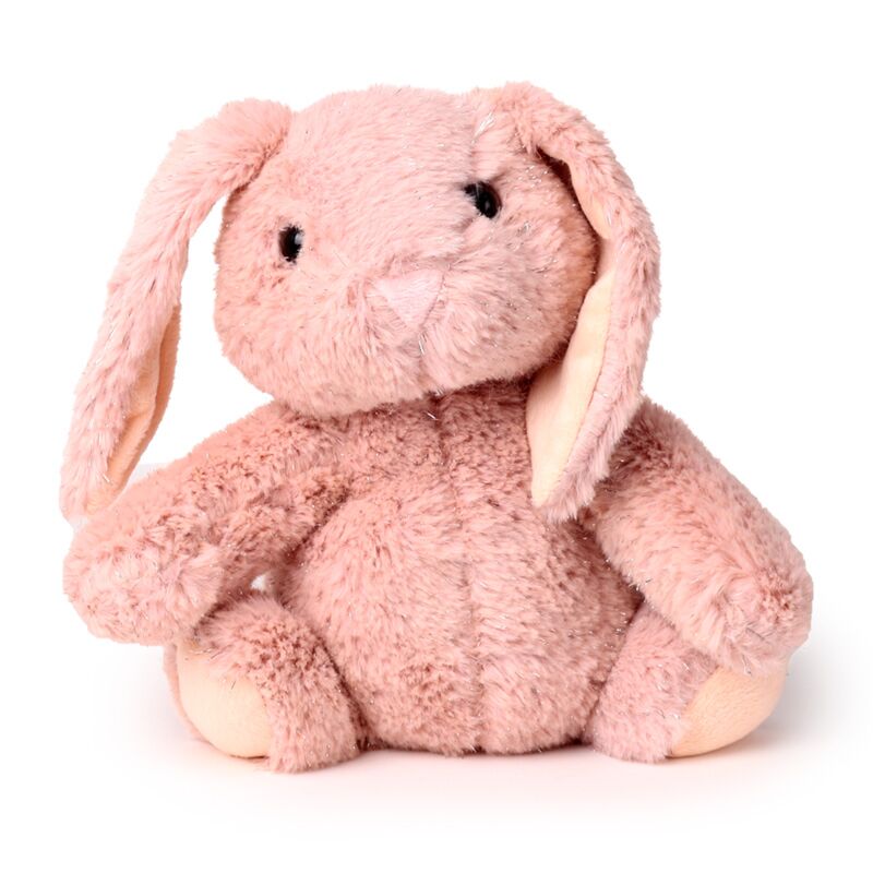 Butoir de porte en peluche lapin rose