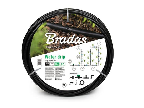 Jeu de tuyaux d'égouttage Bradas – 50 m – 33 cm – 1,6 l h – système goutte à goutte complet