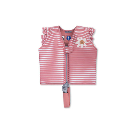Fleur de marguerite | gilet de sauvetage rayé blanc rouge 1-2 ans