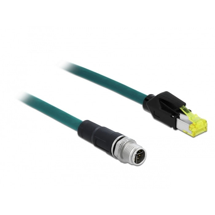 Delock Network Cable M12 8 broches CODED> RJ45 HIROSE PLIGNE