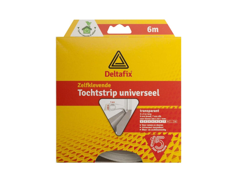 Bande de tirage Deltafix - profil o - 9mm x 7mm - 6m - transparent
