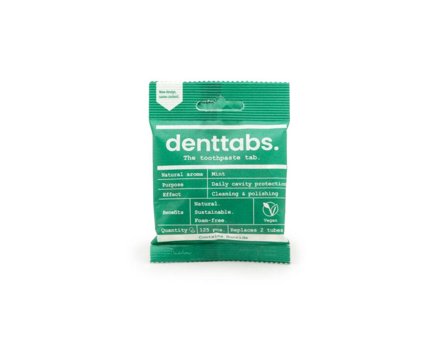 Denttabs toothpaste tablets with fluorine mint