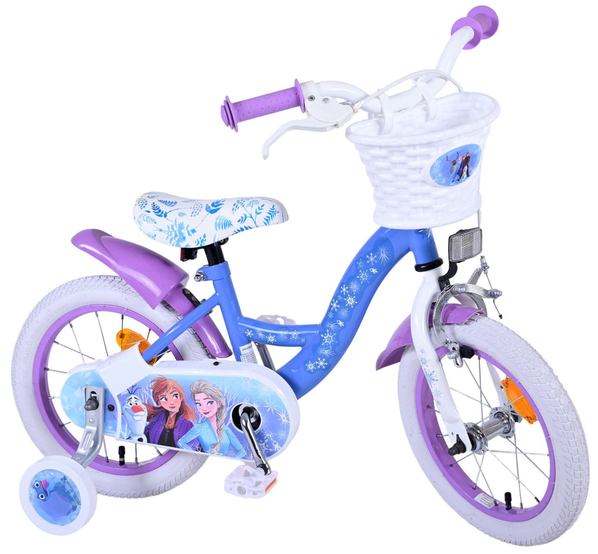 Disney Frozen 2 Kinderfiets Meisjes 14 inch Blauw Paars