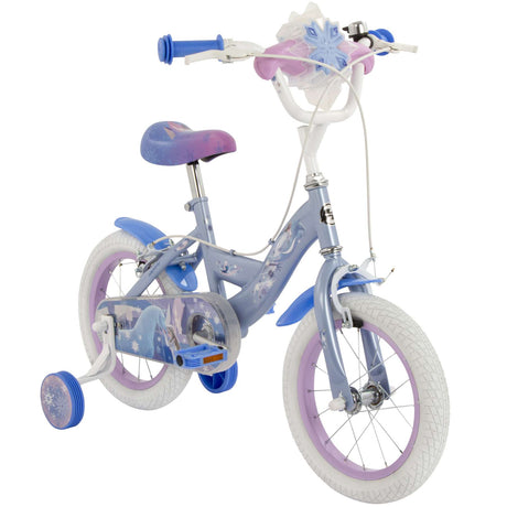 Huffy disney frozen 2 kinderfiets - meisjes - 14 inch - blauw paars - twee handremmen