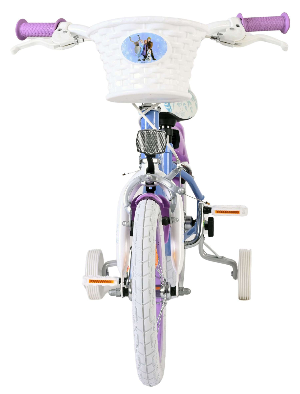 Vélo enfant Volare Disney Frozen 2 - filles - 14 pouces - bleu violet - deux freins à main
