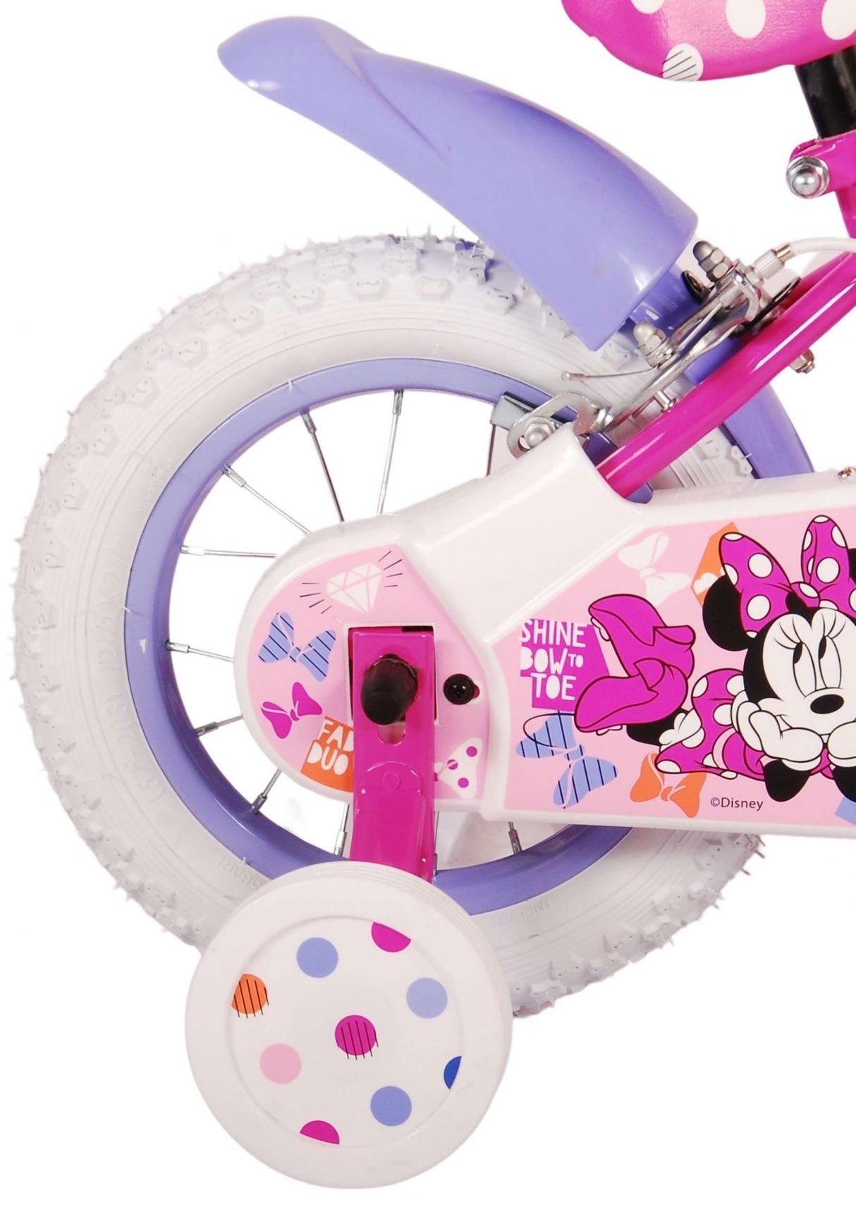 Disney Minnie sødeste nogensinde! Børns cykelpiger 12 tommer lyserøde to håndbremser