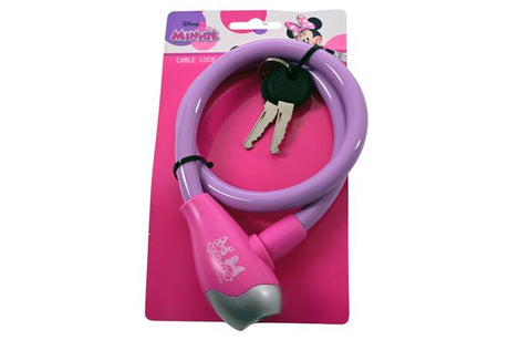Câble antivol Minnie Mouse violet rose