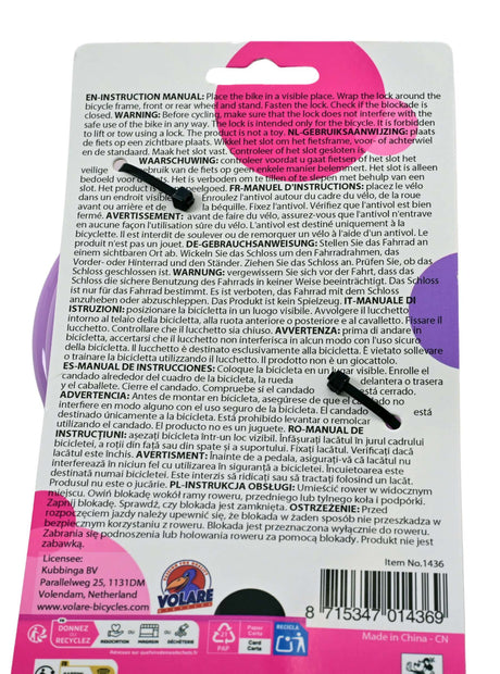 Câble antivol Minnie Mouse violet rose