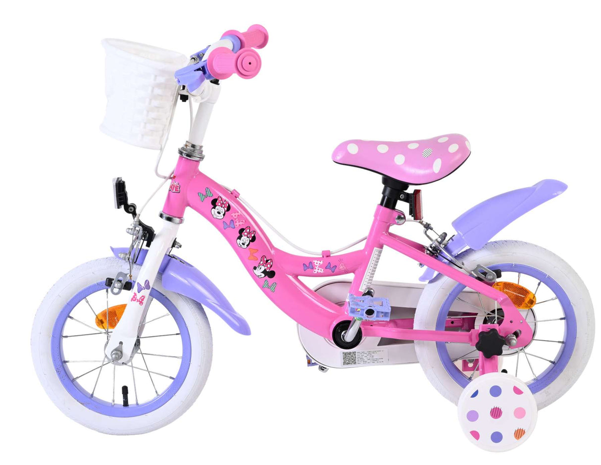 Disney Minnie la plus mignonne de tous les temps ! vélo pour enfants - filles - 12 pouces - rose - deux freins à main