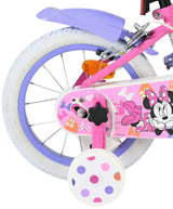 Vélo enfant Disney Minnie - filles - 14 pouces - rose - deux freins à main