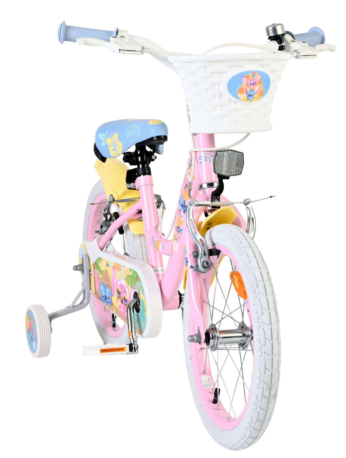 Vélo pour enfants Stich Disney Stitch - filles - 16 pouces - rose - deux freins à main