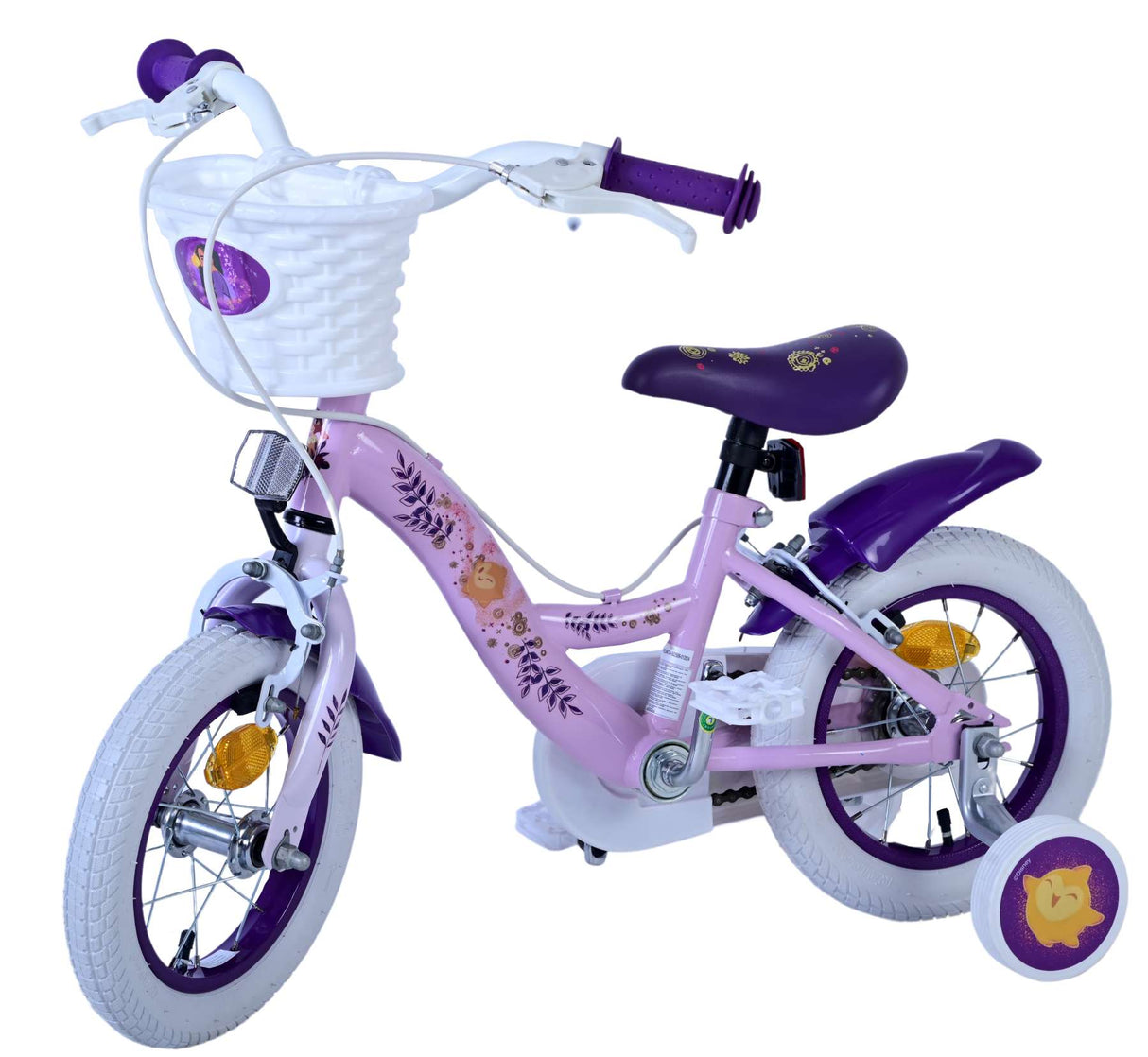 Wish Wish Children's Bike Girls 12 pouces Purple Two Hand freins