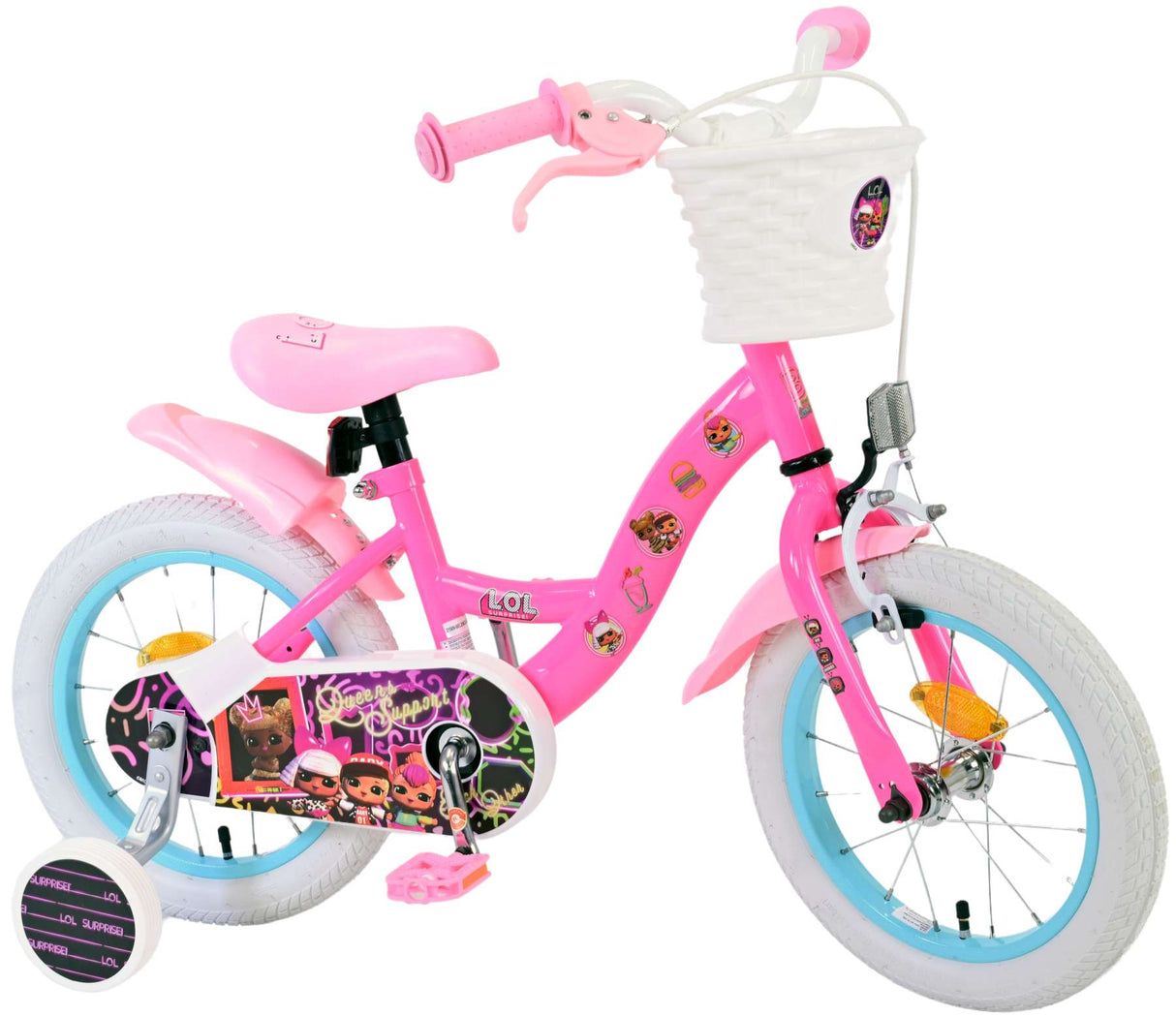 Vélo pour enfants poupées Volare - filles - 14 pouces - rose