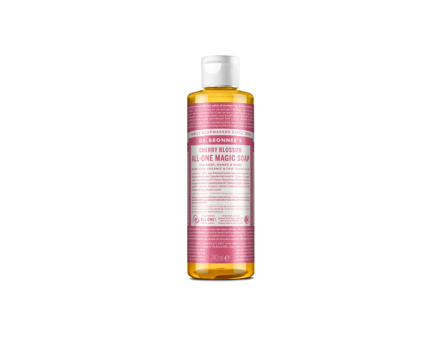 Savon liquide Dr. Bronner's - Castille pure - fleur de cerisier - 240 ml