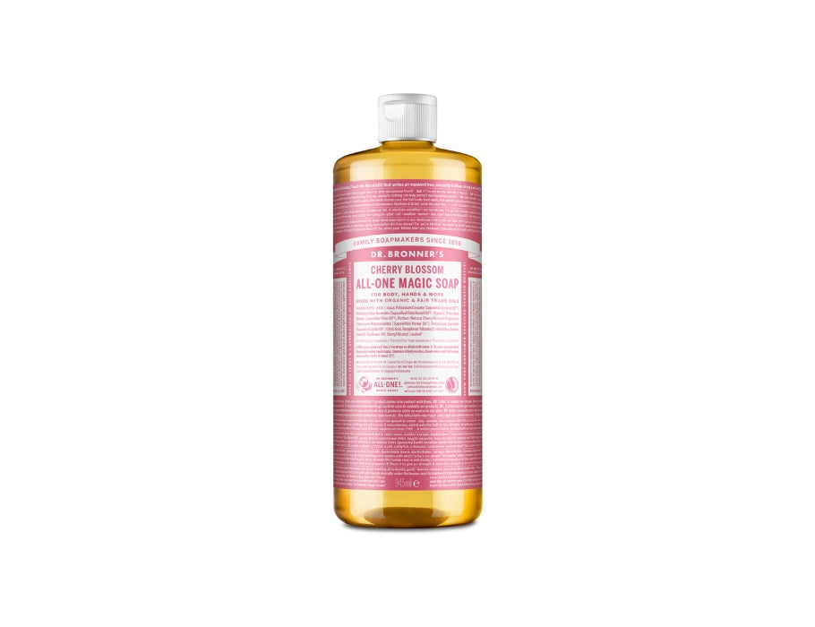 Savon liquide Dr. Bronner's - Castille pure - Fleur de cerisier - 945 ml