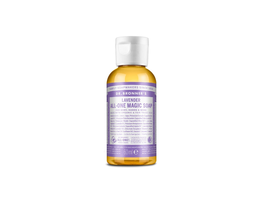 Savon liquide Dr. Bronner's - Castille pure - lavande - 60 ml