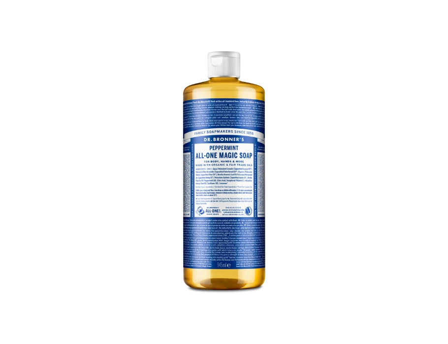 Savon liquide Dr. Bronner's - Castille pure - Menthe poivrée 945 ml