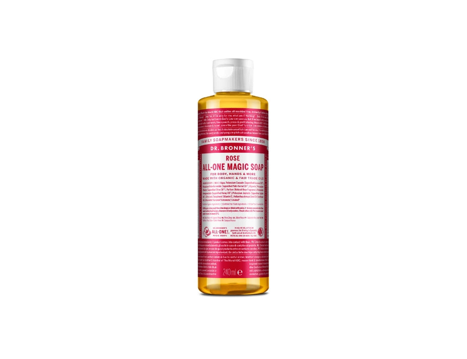 Savon liquide Dr. Bronner's - Castille pure - rose - 240 ml