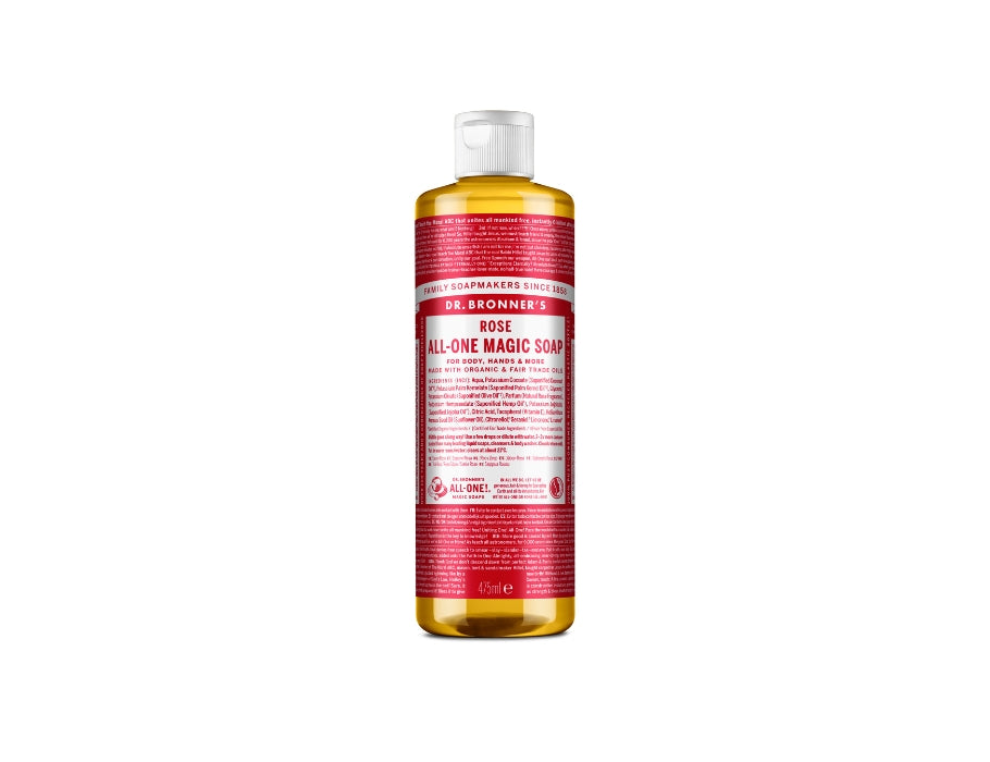 Savon liquide Dr. Bronner's - Castille pure - rose - 475 ml