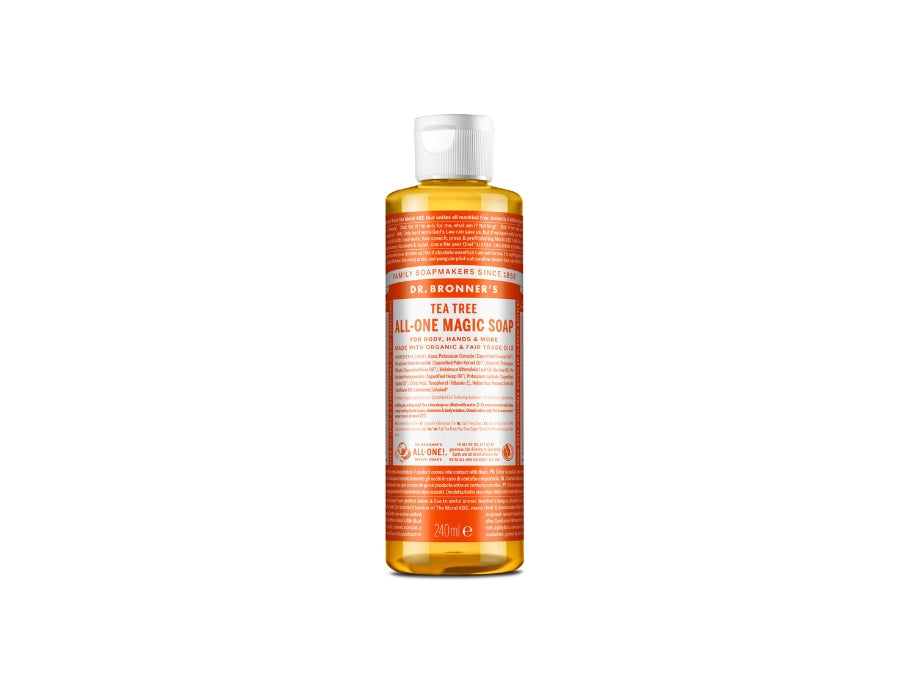 Savon liquide Dr. Bronner's - Castille pure - arbre à thé - 240 ml