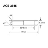 Roulements Enduro acb 3645 cc ss - 440c inox (contact angulaire) - 30,2x41x6,5 (36x45°)
